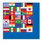 Party Central Club Pack of 192 Red and Blue International Flag Disposable Luncheon Party Napkins 5"